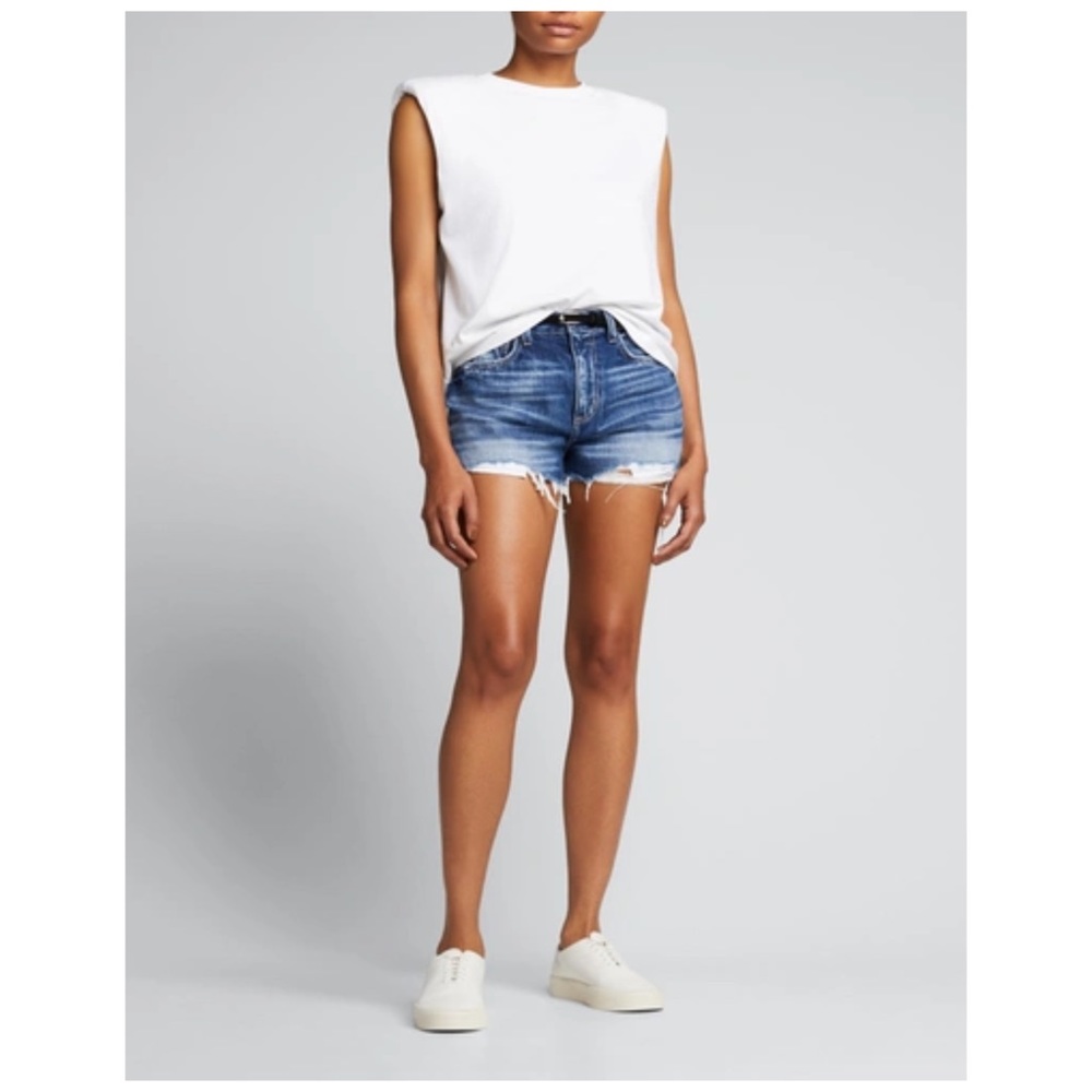 L'agence Marilyn High Rise Denim Short in Newberry - Picture 5 of 17